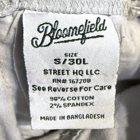 Bloomefield Cargo Joggers Mens Light Grey/Green Stretch Twill Rave Pants Size S - Picture 4 of 6